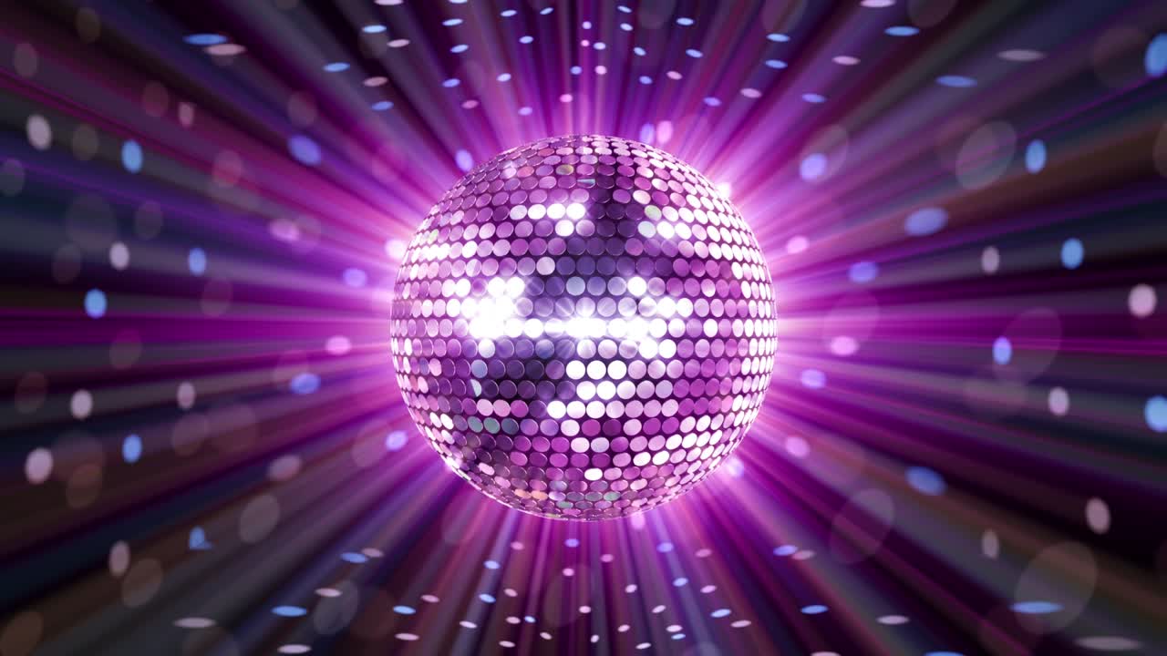 Mirror Ball Disco Lights Club Dance Party Glitter Background