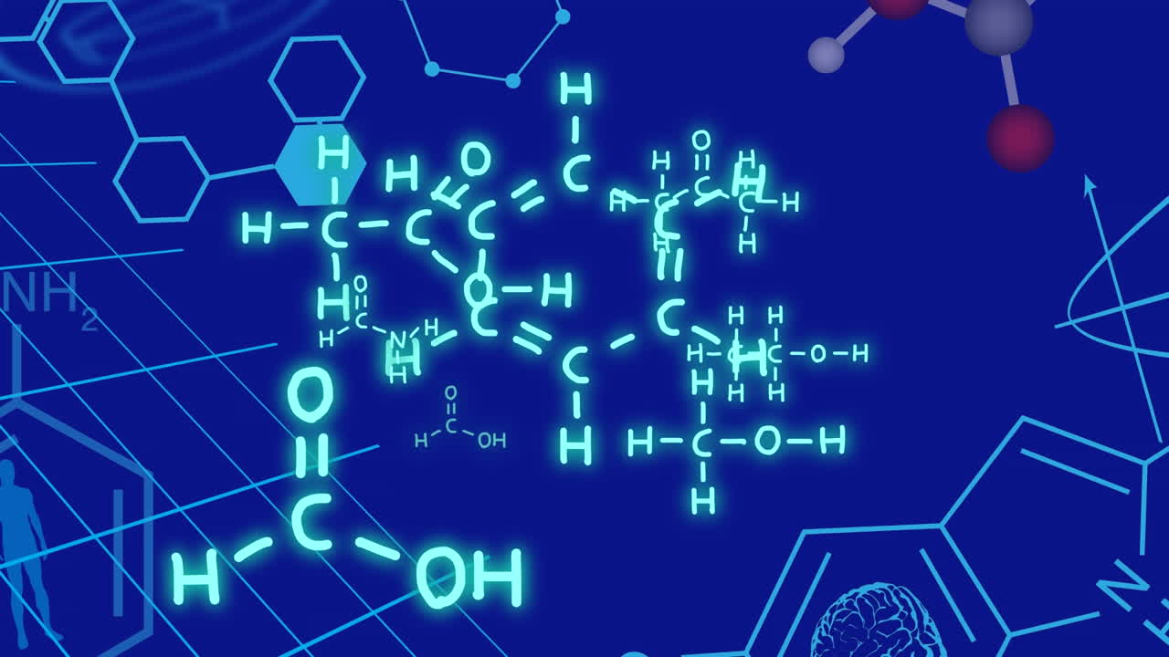 Animation of scientific data processing and molecules