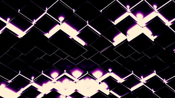 Abstract Geometric Pattern of Interlocking Cubes
