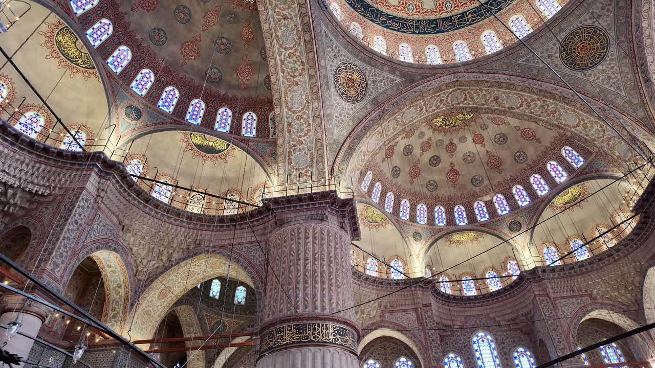 Interior of the Blue Mosque in Istanbul