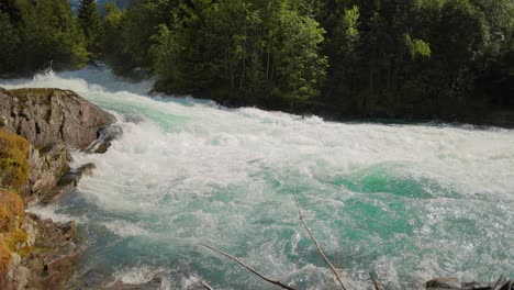 raging river in a mountainous landscape