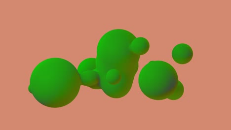 animación de fluido fondo esfera de fluido formas abstracto verde. ilustración de renderización 3d 4k
