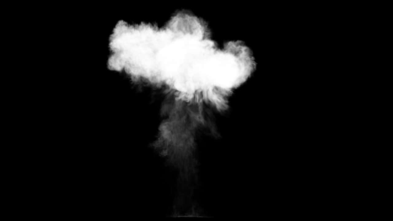 알파 마스크와 함께 검은 바탕에 높은 및 빠른 폭발