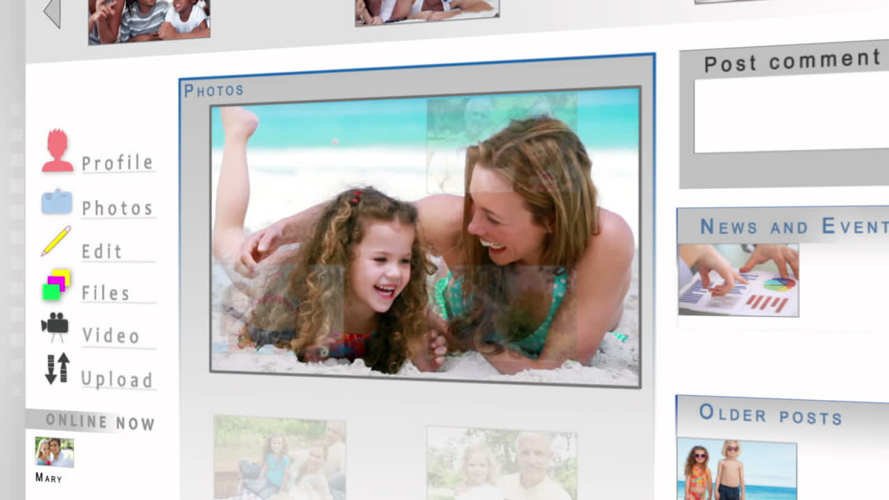 familia compartiendo sus videos en internet