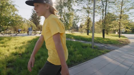 child skateboarding in a park