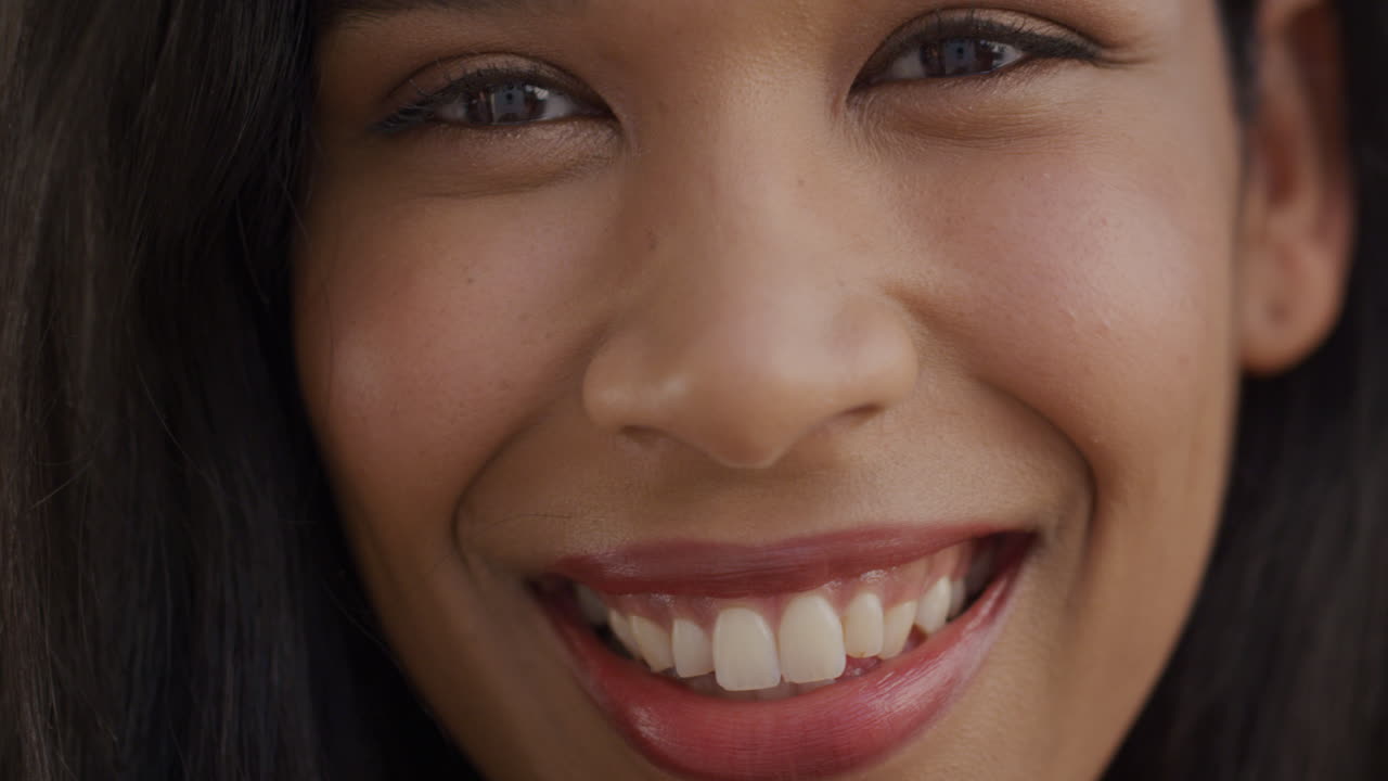 Portrait happy african american woman smiling