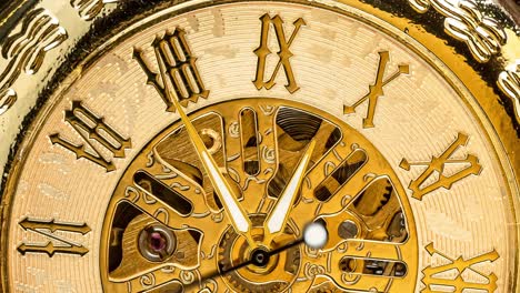 spiral clock track of time. antique clock dial close-up. vintage pocket watch.