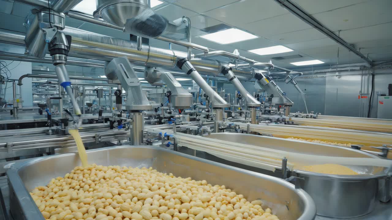 Food Production Line in Factory