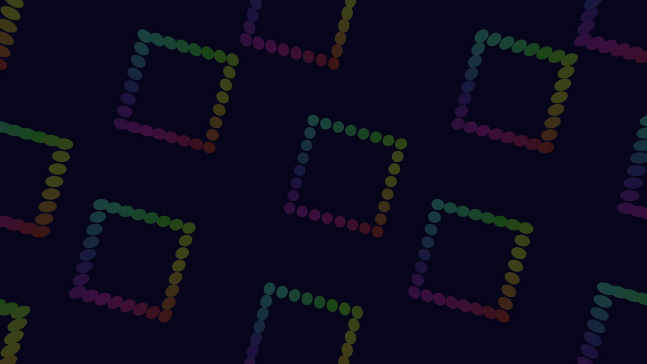 Vibrant diagonal square pattern on black background