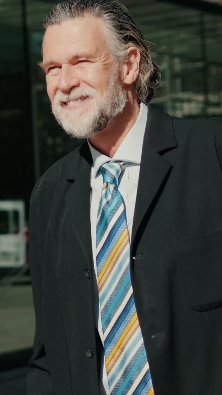 Happy Senior Businessman in The City