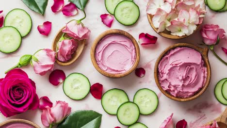 rose and cucumber face mask