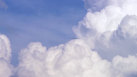 fluffy clouds in a blue sky