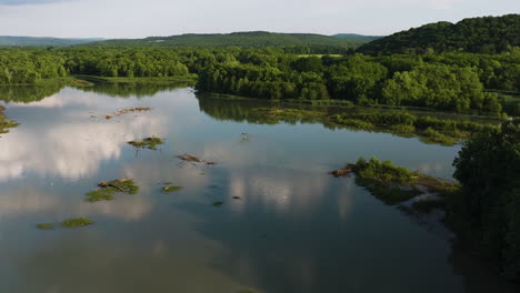 tranquil scene of nature at lake sequoyah near fayetteville, arkansas, united states