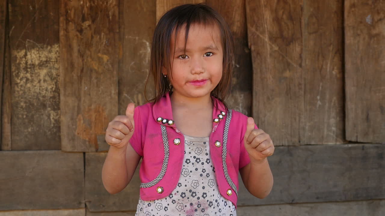Smiling Girl in Traditional Clothing