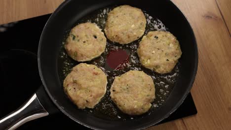 pan-fried chicken patties