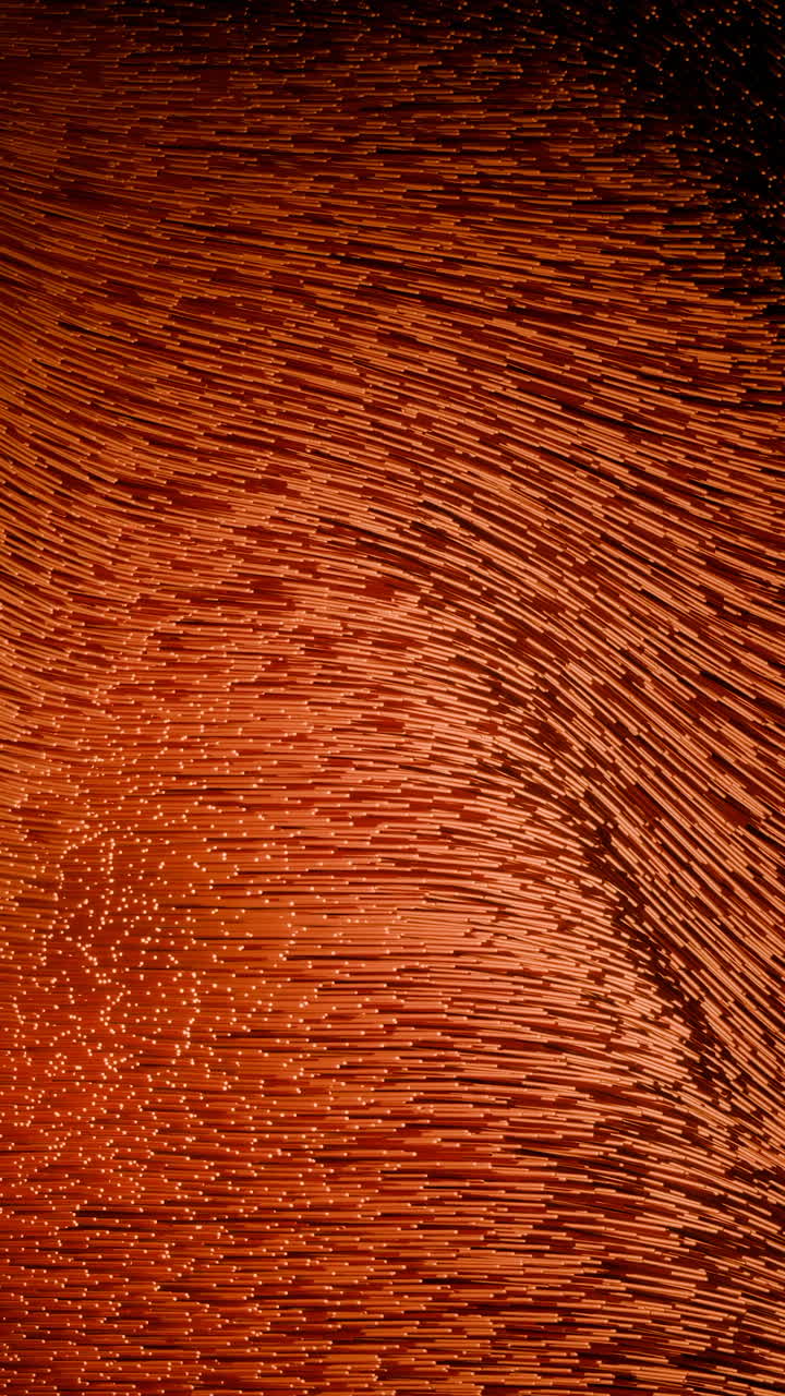 Abstract Orange Lines and Dots