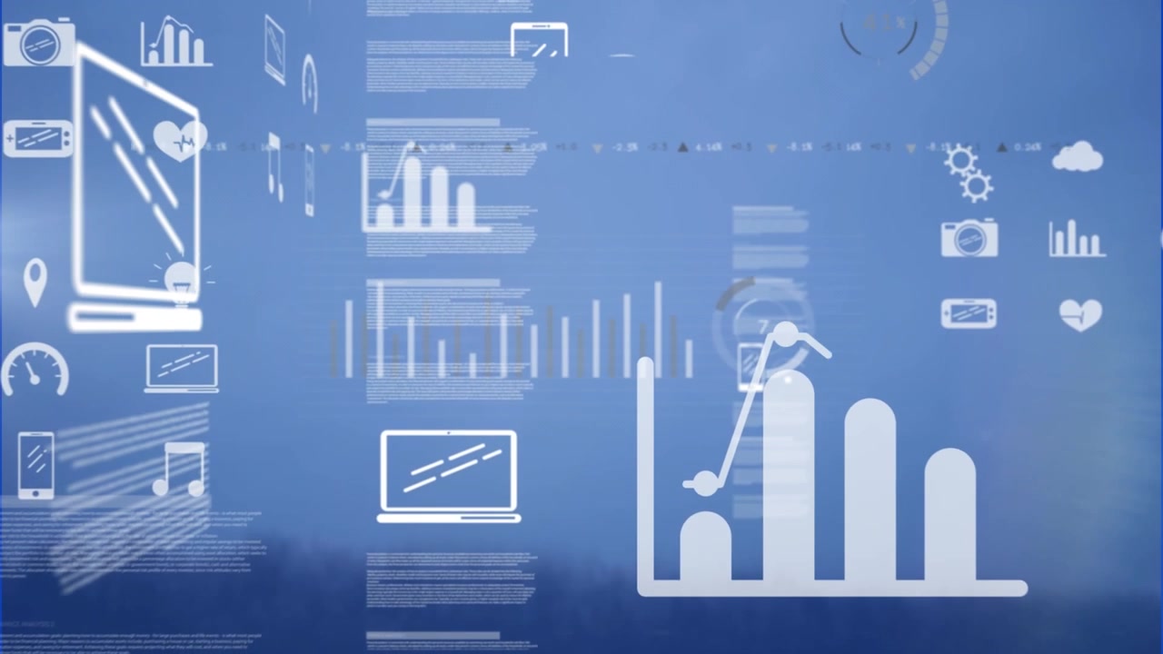Animation of data processing over forest