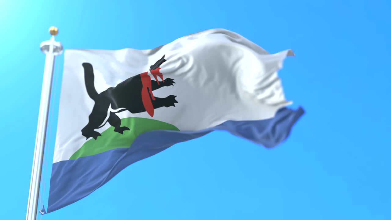 러시아의 도시이자 행정 중심지인 이르쿠츠크의 국기.