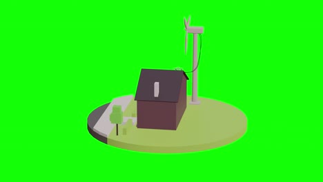 salvar las fuentes de energía renovable de la tierra en pantalla verde con mate alfa