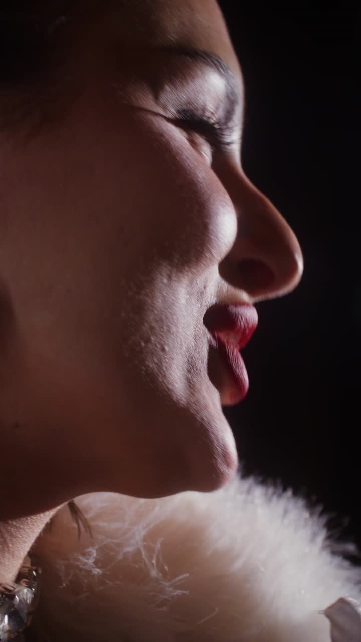 Close-up Profile Portrait of a Woman