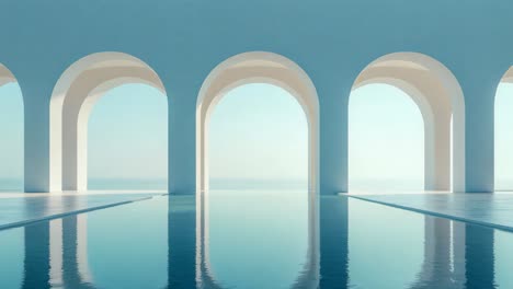 modern architecture with ocean view infinity pool