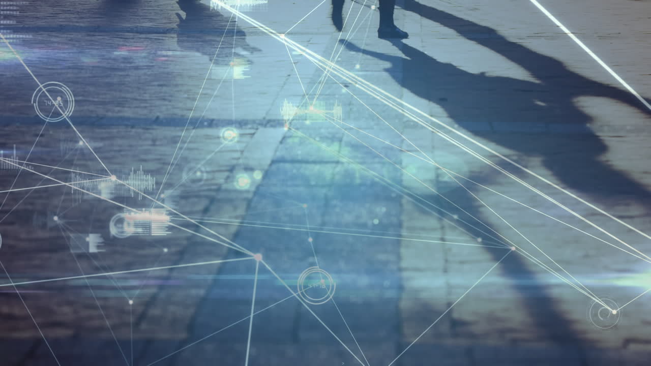 도로 위의 연결 네트워크의 애니메이션