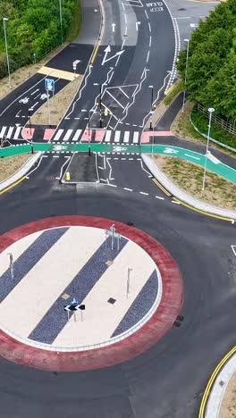 vertical hyperlapse of traffic over dutch roundabout in hemel hempstead, uk