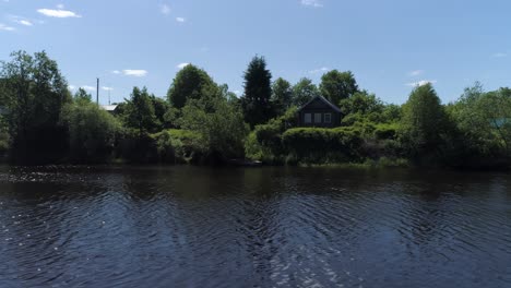 rustic village by the river