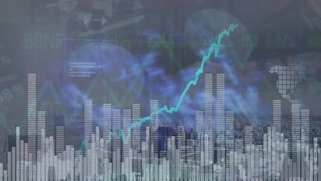 Animation-of-data-processing-over-world-map