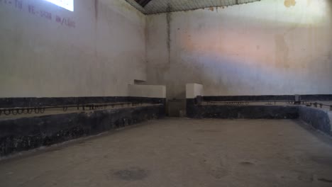 inside a historical prison cell