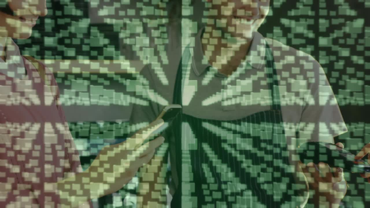 결제 터미널을 사용하는 사람들에 대한 네트워크 보안  ⁇ 락의 애니메이션