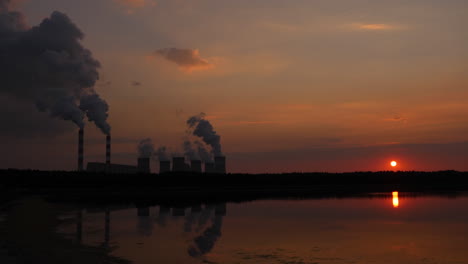 Sunset-behind-a-coal-power-plant-in-Eastern-Europe