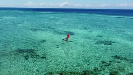 kizimkazi zanzibar boat sail oceanic blue island by drone