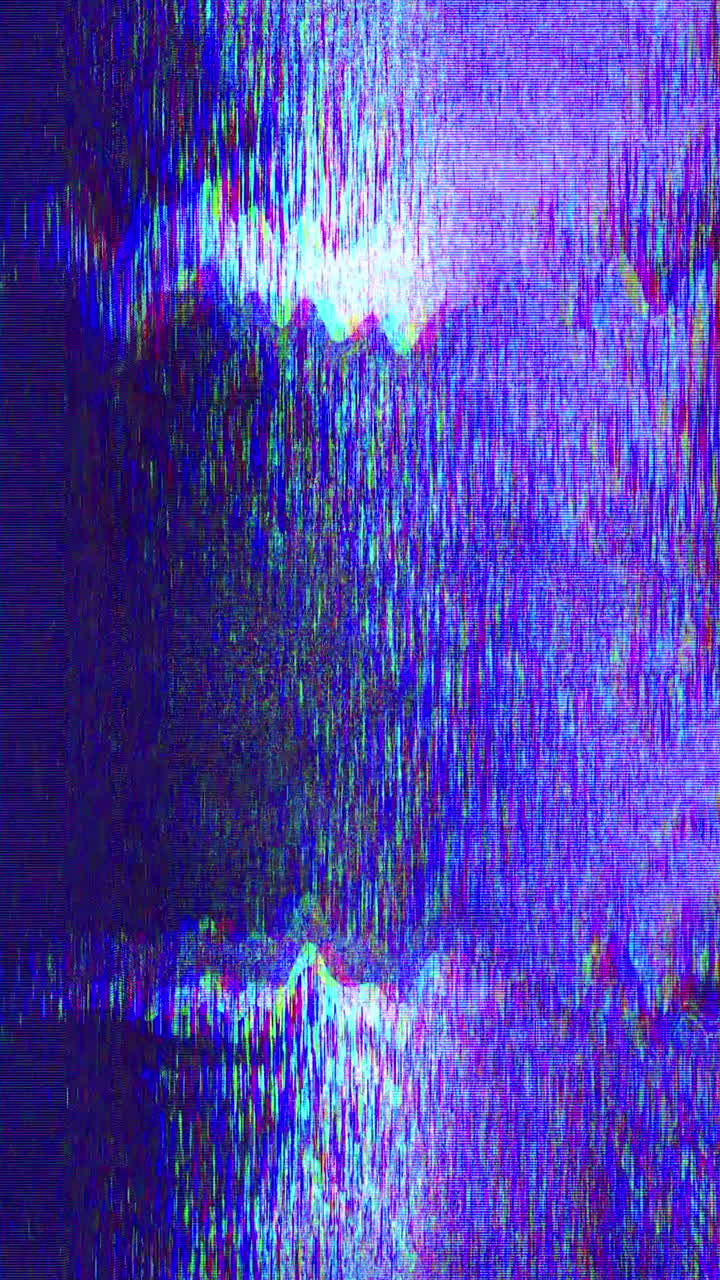 Abstract Digital Glitch Noise and Static Background