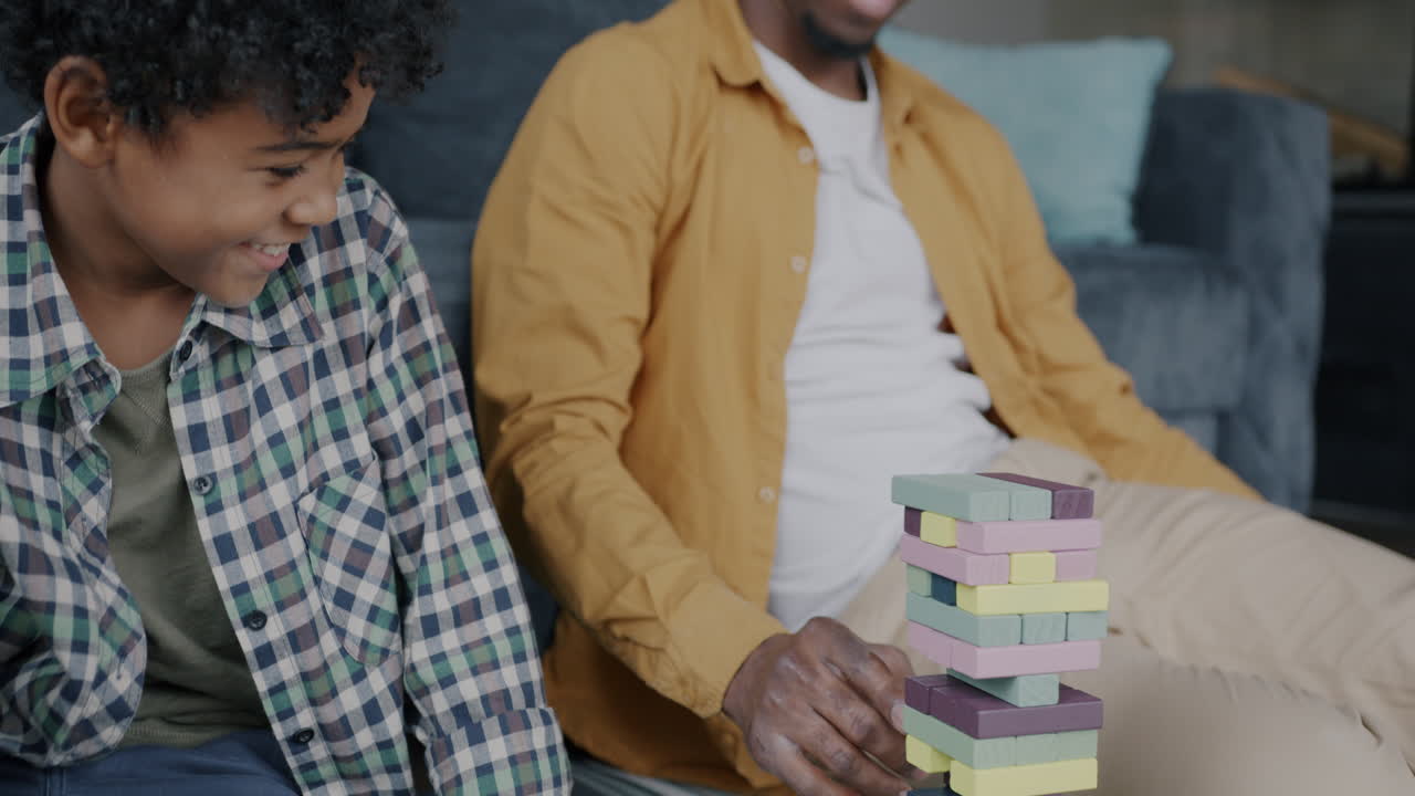 Father and Son Enjoying a Playtime Together