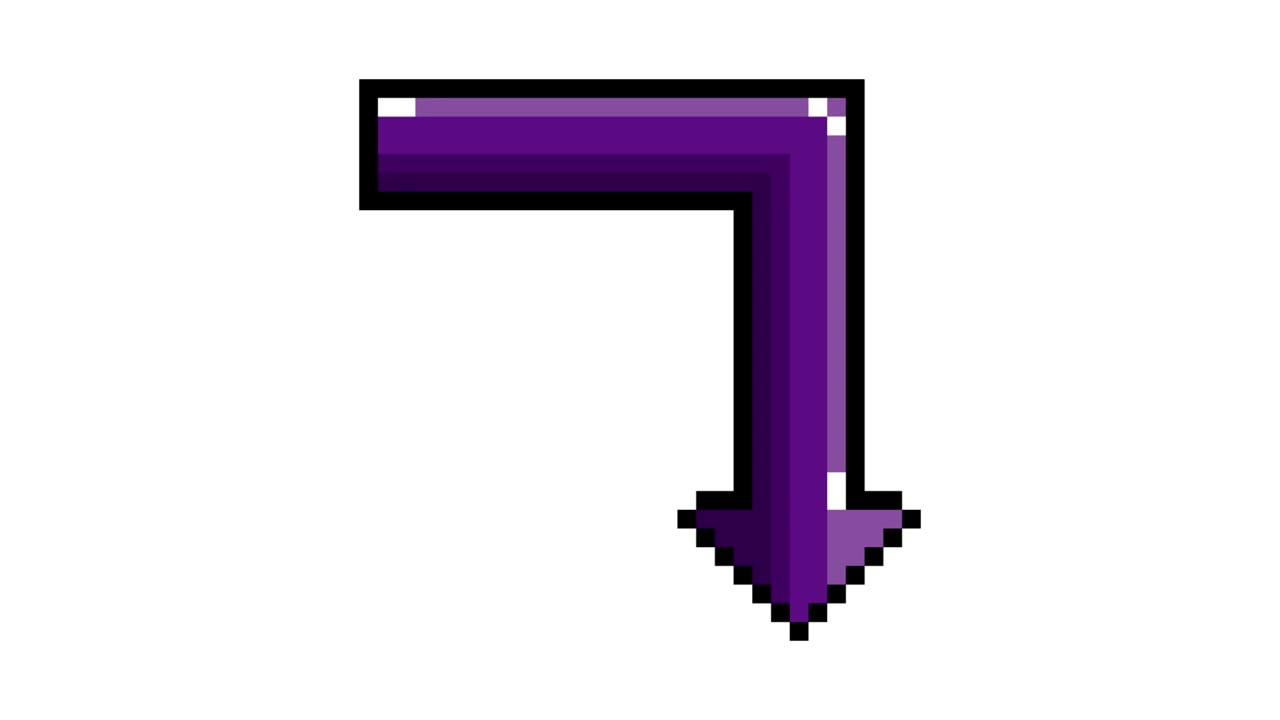 Animazione pop-up di icone Pixel Art con freccia rivolta verso il basso da metà altezza (7).mov