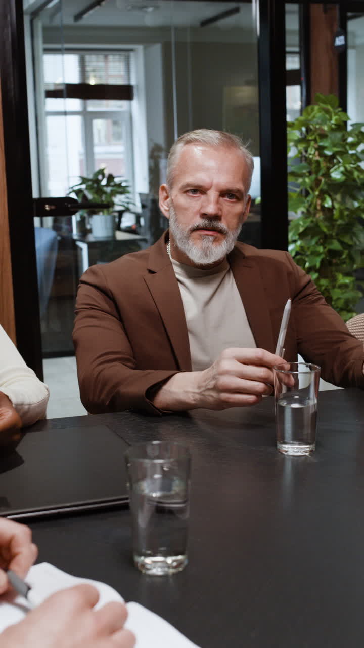 Business Meeting: Different Expressions and Interactions