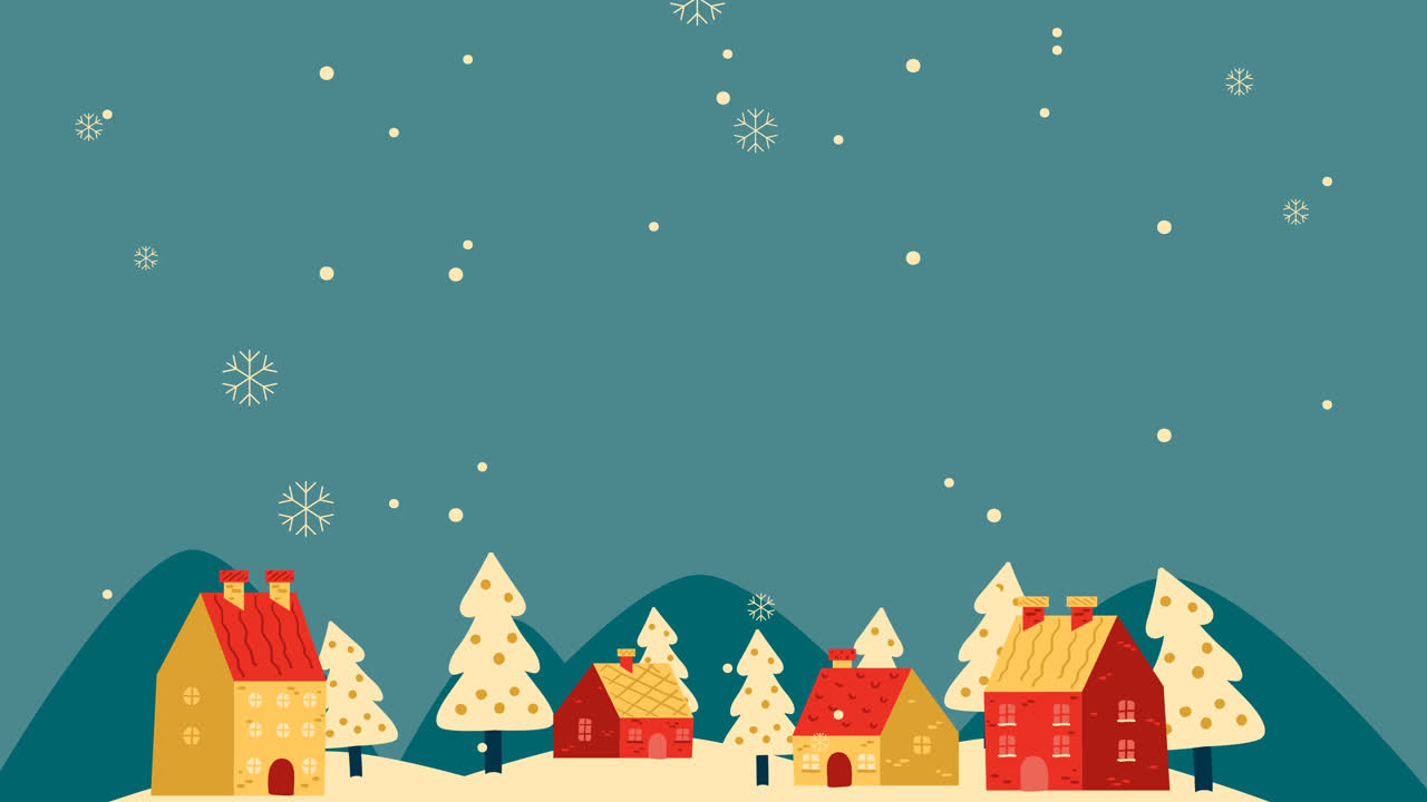 손으로 그린 크리스마스 인스타그램 포스트 컬렉션의 애니메이션