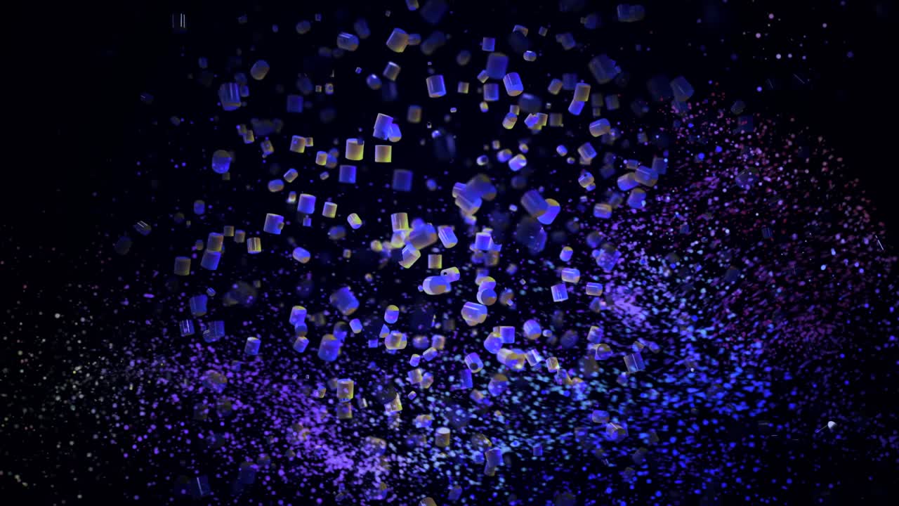 기하학적 모양의 추상적인 폭발