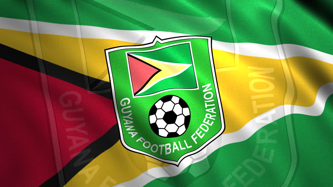 bandera de la federación de fútbol de guyana