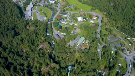 Aerial-drone-shots-of-Geiranger-fjord,-Norway