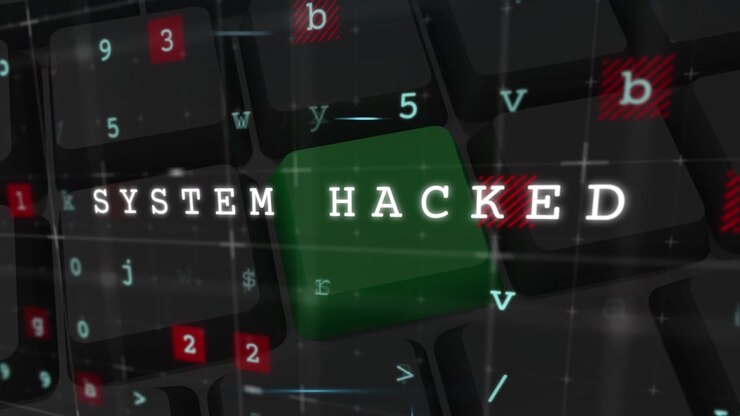 Keyboard with one green key on a black background