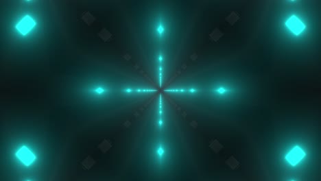 glowing neon geometric tunnel visuals