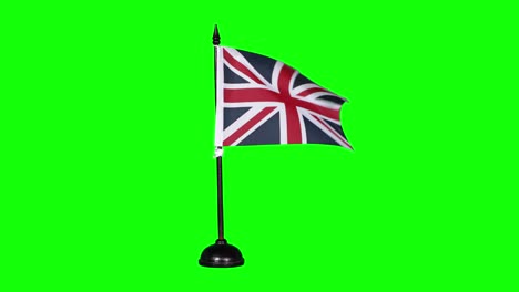 bandera en miniatura del reino unido ondea en el mástil