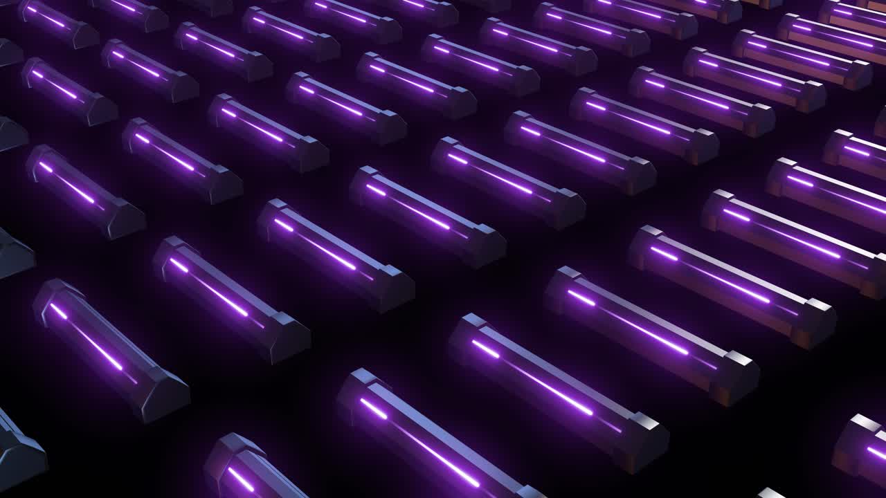 Abstract Futuristic Glowing Purple Panels
