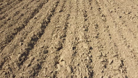 plowed ground soil for agriculture cultivation