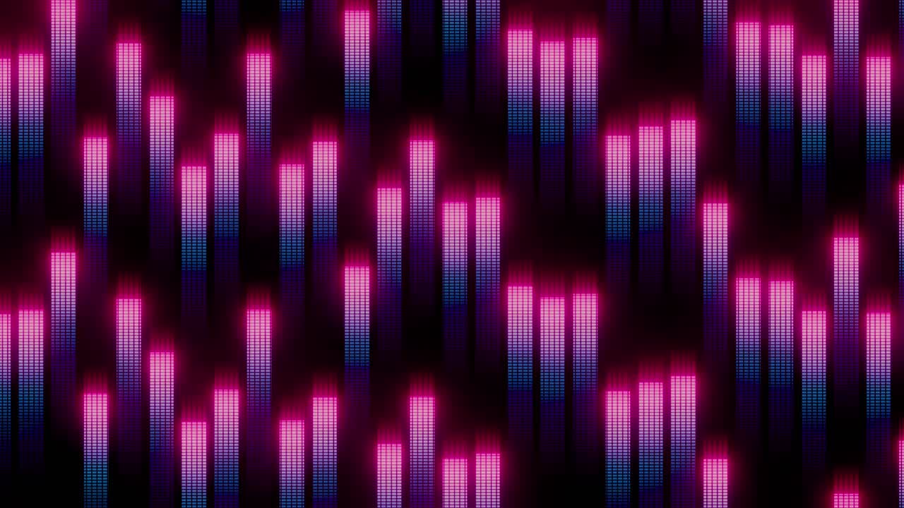 Vibrant Digital Audio Equalizer Bars Pulsing Loop