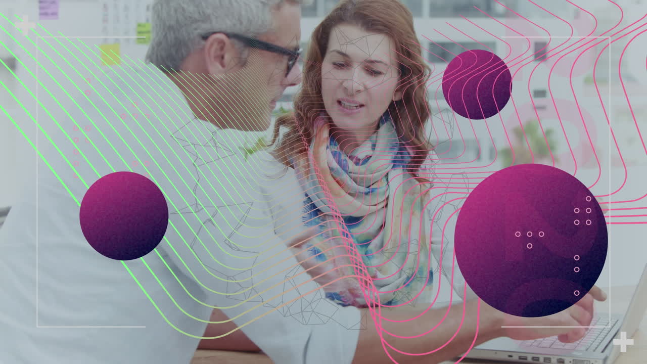 animación de líneas y moléculas sobre personas estudiadas