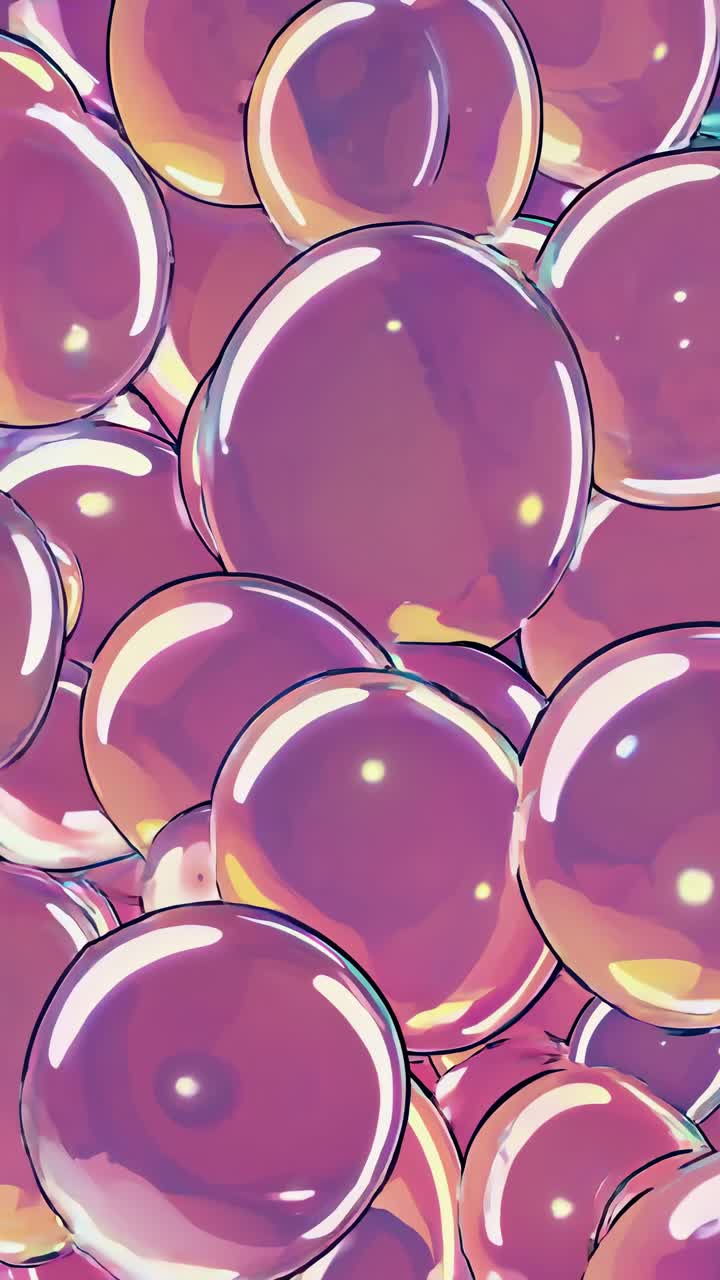 Colorful spheres in vibrant arrangement showcasing dynamic motion and visual depth