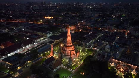 wat arun temple drone footage